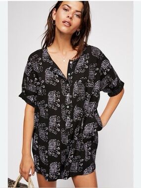 Free People Elephant Print Romper